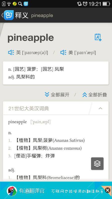 菠萝的英文读音