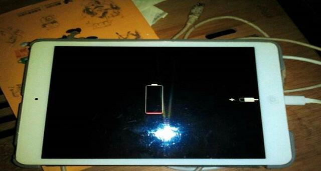 苹果平板显示不在充电是什么意思