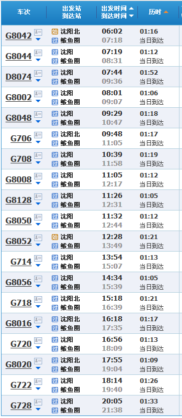 沈阳sk客运站到鲅鱼圈车票