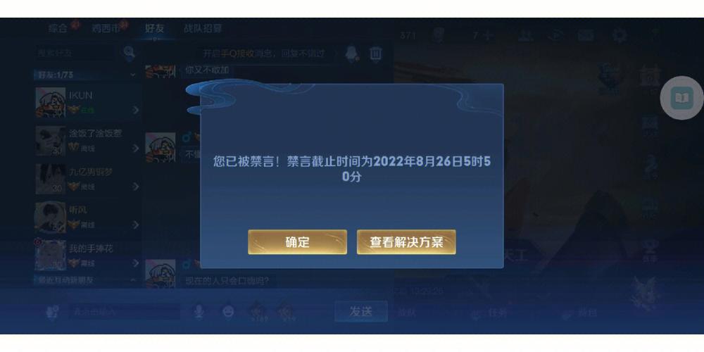 王者荣耀如何查询禁言时间