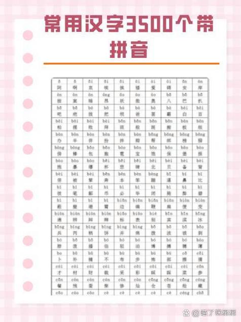 常用汉字3500字表