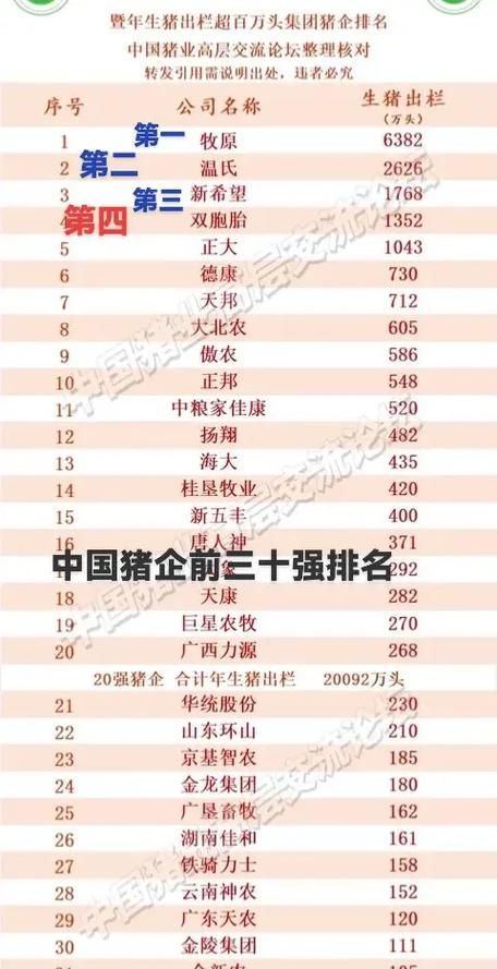 养猪大公司中国排名