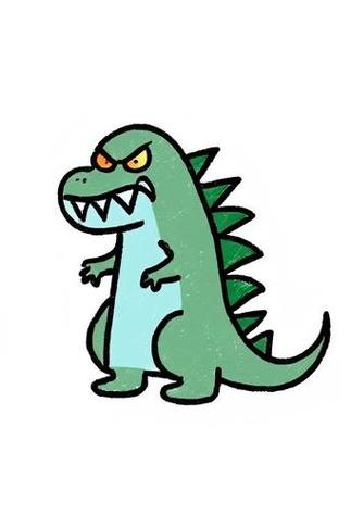 6岁～12岁画哥斯拉