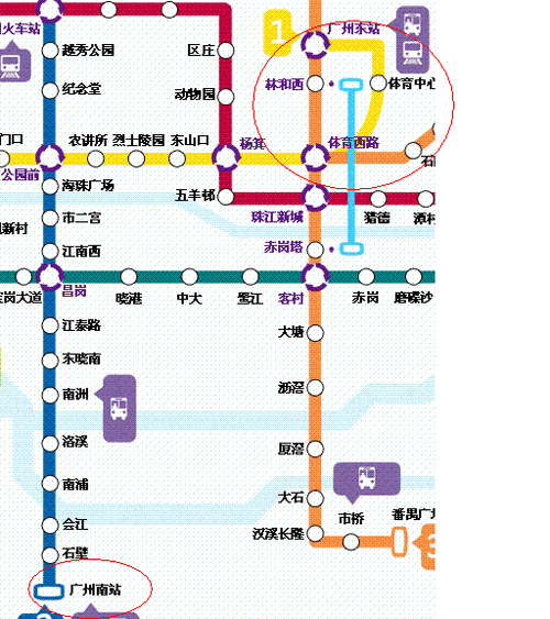 广州南站地铁线路图