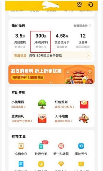 美团月付显示无申请资格