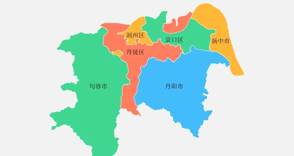 镇江行政区划图