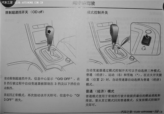 自动挡档位说明图