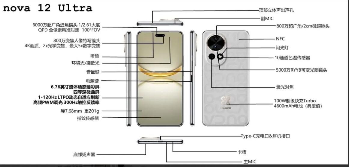 华为手机顶部有两个孔