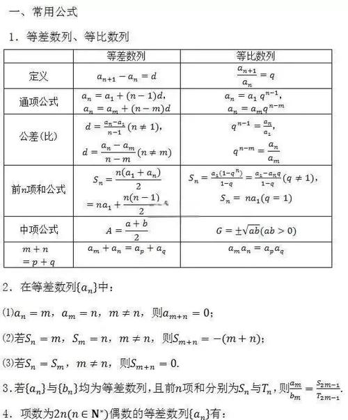 高一数学知识点归纳大全