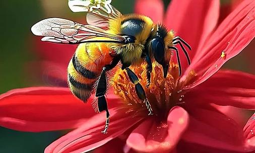 蜜蜂采花蜜视频