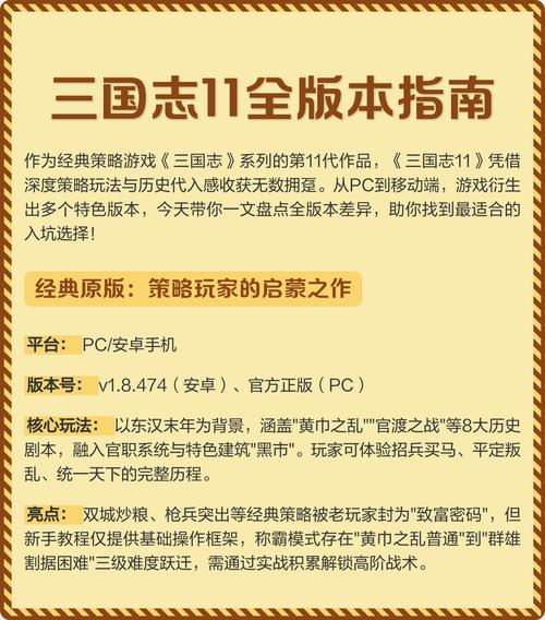 三国志14各版本区别