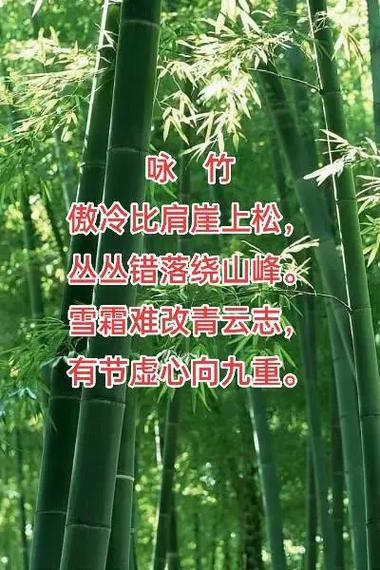 李白的诗《咏竹》