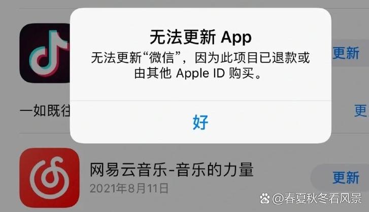 苹果app更新不了软件