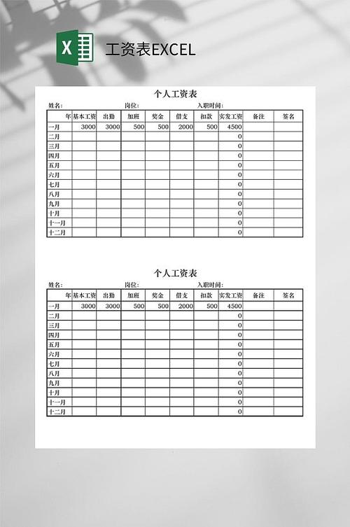 excel表格标准格式