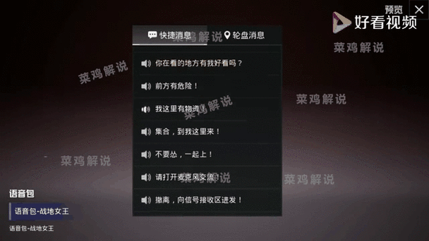 和平精英怎么设置语音包