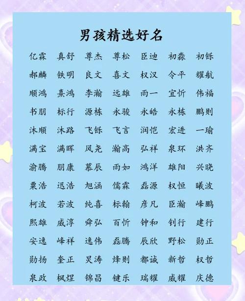 带金字男孩大气的名字