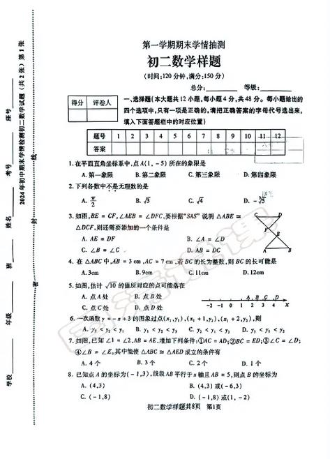 期末考试必考题型