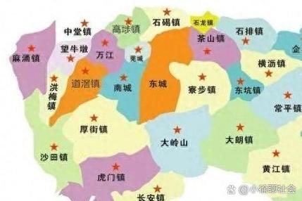 东莞长安镇各社区区划地图
