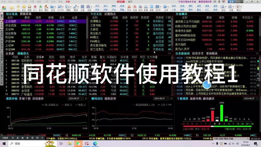 同花顺界面怎么调