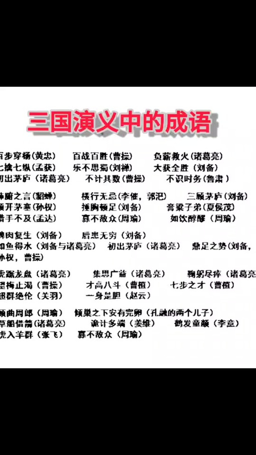 与三国演义故事相关的成语