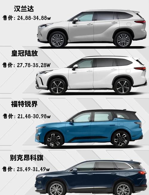 7座suv车型大全图片及价格
