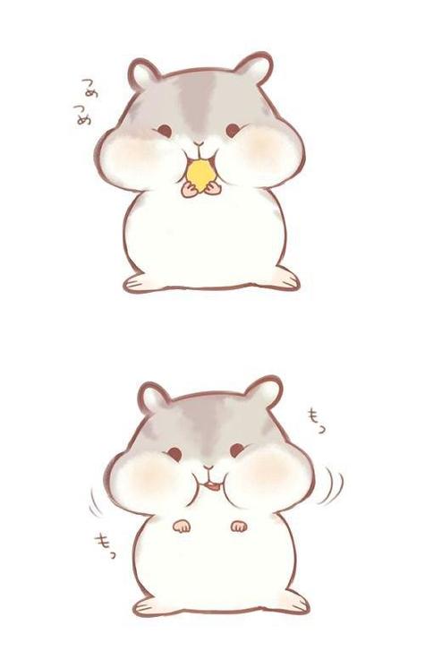 画小仓鼠可爱萌萌