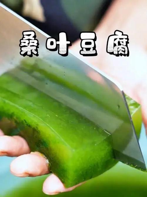 桑叶豆腐的制作过程