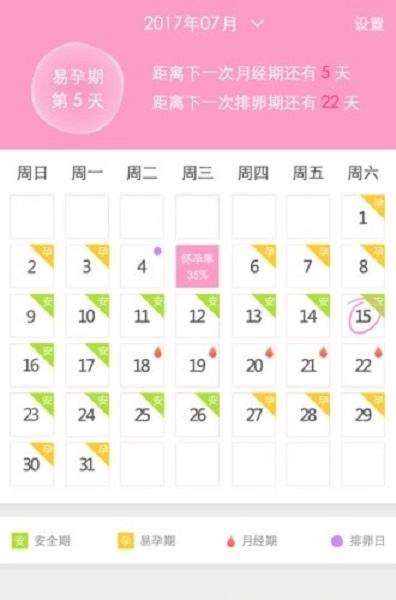 大姨妈日期计算器