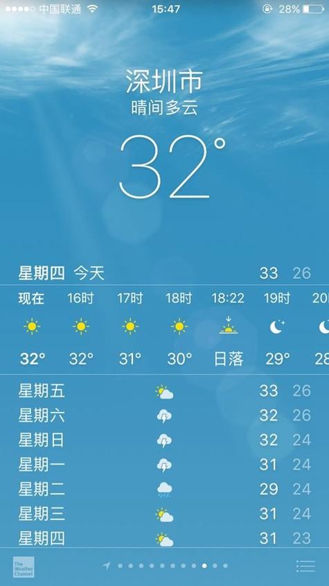苹果自带的天气