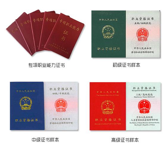 国家承认的职业资格证书一览表