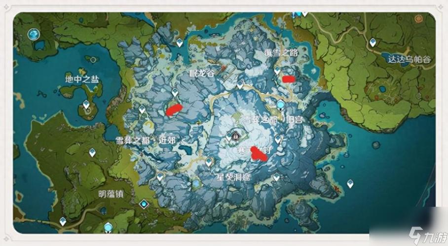 原神雪山三个碎片在哪里