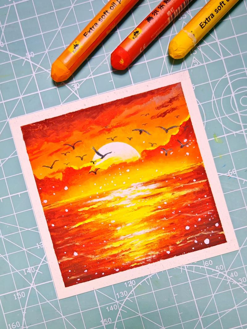 油画棒画的画简单又好看