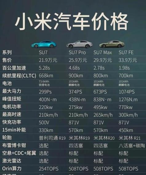 小米电动车价格及图片大全