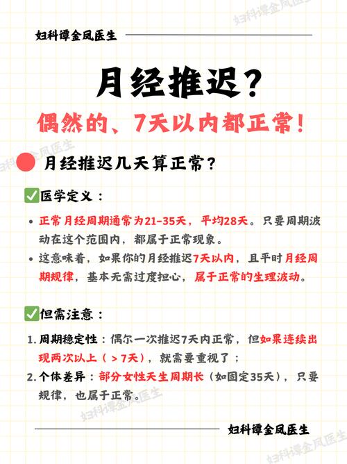 月经推迟几天算正常