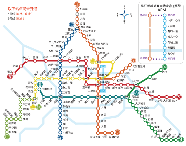 广州地铁地图全图