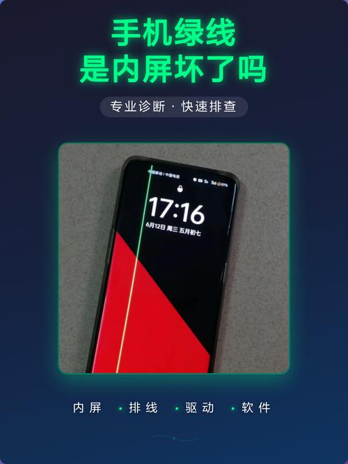 手机屏绿线是内屏坏了还是排线坏了