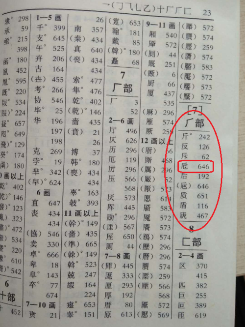 《新华字典》查字
