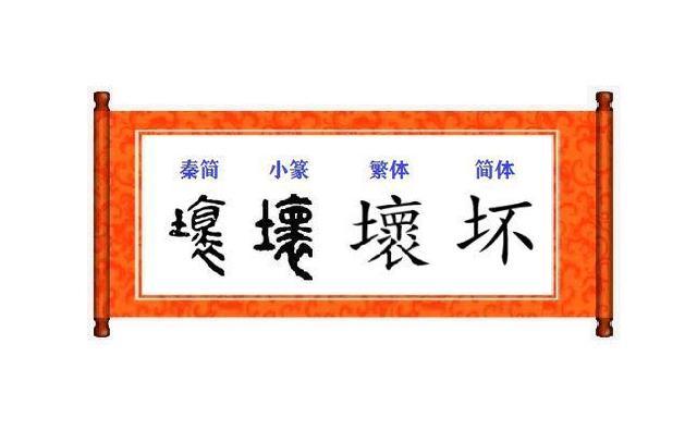 坏字的几种繁体写法