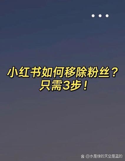 如何移除小红书粉丝