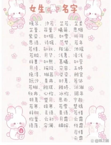 昵称女生简短好听可爱