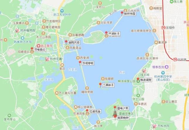 杭州西湖十大名景排名