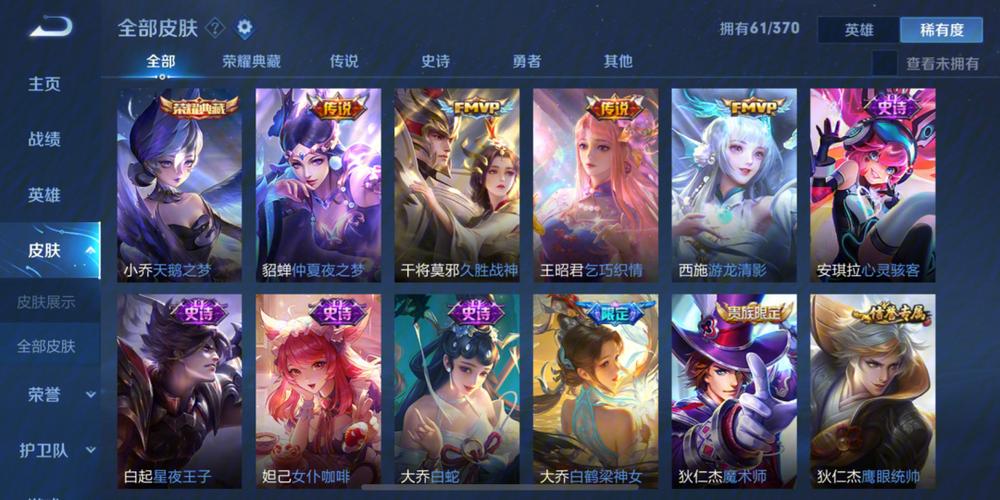 王者荣耀全英雄全皮肤版