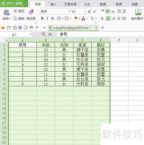 wps表格样式怎样设置