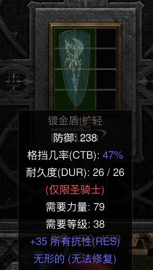 暗黑2圣骑士专属盾