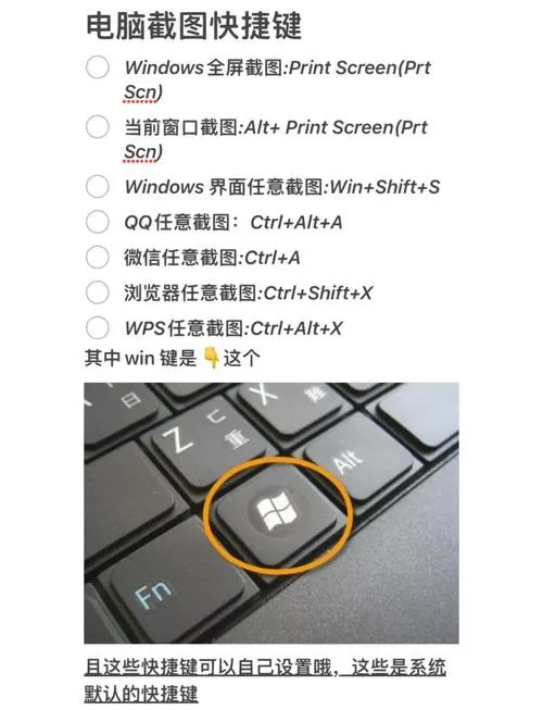 win7截图快捷键
