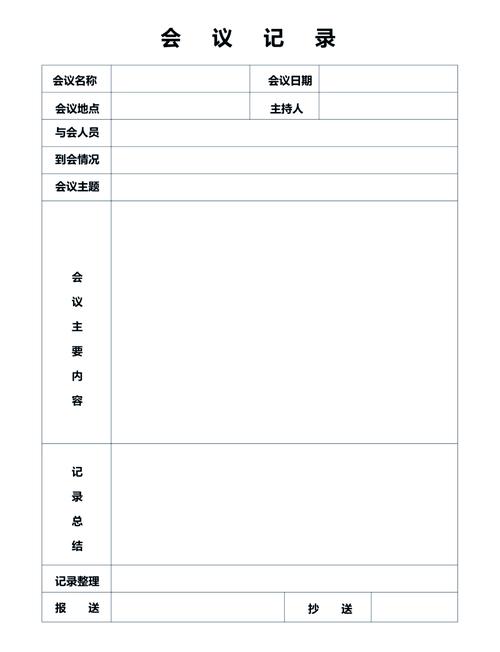 会议记录本格式模板