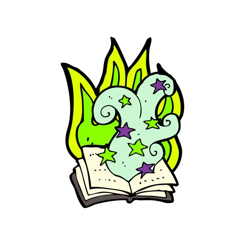 魔法书上的魔法咒语图